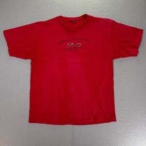 Vintage Harley Davidson T-Shirt Mens Extra Large Red Hollister Biker Tee 2002